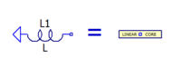 A linear core is simply an inductor with Rser=0