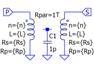 DC to DC (because of "core") transformer with two windings